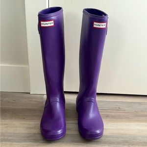 Original tall purple hunter boots